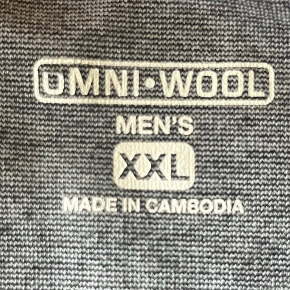 Omni-Wool Mens Long Sleeve Crewneck Shirt Wool Blend Gray Size XXL - Picture 6 of 8